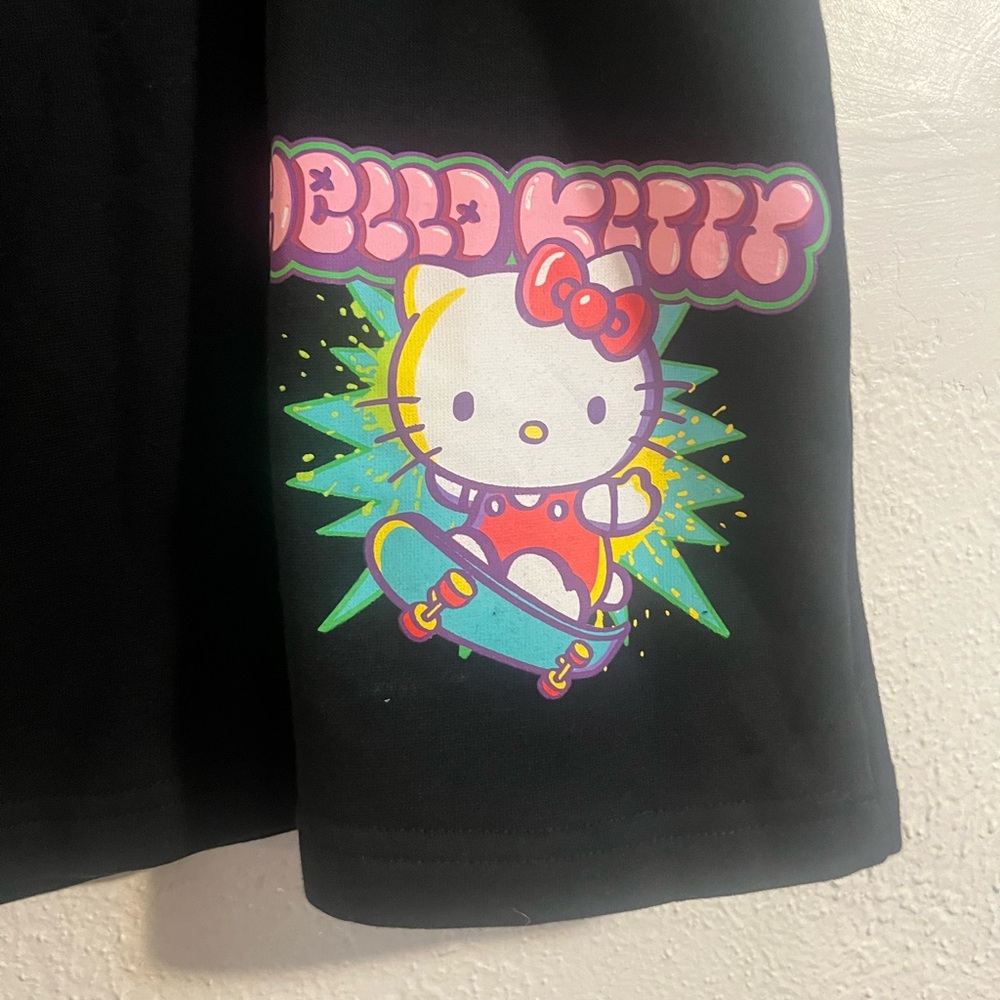 New! Men’s Hello Kitty and Friends Graphic Black Shorts - Picture 7 of 9